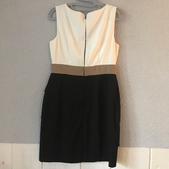 LAURA PETITES Ruffle Skirt Colour block Dress - Picture 2 of 8